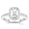 Asscher-Cut CZ Halo Ring In Sterling Silver