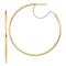 14k Yellow Gold and 14k White Gold 2 3/16" Large Diamond-Cut
Polished Hoop Earrings