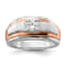 14K Two-tone Rose and White Gold Lab Grown Diamond SI1/SI2, G H I, Men's Ring