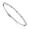 Rhodium Over 14k White Gold Diamond Bangle Bracelet