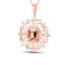 18K Rose Gold Over Sterling Silver 11x9mm Morganite Pendant 4.01ctw