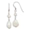 Sterling Silver Polished Baroque and Semi-Round Freshwater Cultured
Pearl Dangle Earrings