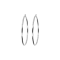Sterling Silver Polished 2-1/2" Round Hoop Earrings