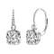 CZ Drop Earrings In Sterling Silver