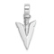 Rhodium Over 14k White Gold 3D Textured Arrowhead Charm