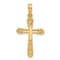 14k Yellow Gold Textured Fancy Cross Charm
