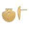 14k Yellow Gold 2D Textured Scallop Shell Stud Earrings