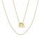 CZ Initial Q Tennis Necklace And Pendant Set In 14K Gold Over Brass 4.05ctw