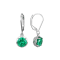 Green Lab Created Garnet and White Cubic Zirconia Platineve Earrings 3.08ctw