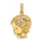 14k Yellow Gold Textured Boy Head pendant
