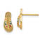 14k Yellow Gold Textured with Multi-Color Enamel 3D Flip-Flop Stud Earrings