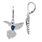 Rhodium Over Sterling Silver Lab Created Spinel and Cubic Zirconia
Hummingbird Earrings