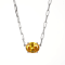 Yellow Cubic Zirconia Rhodium Over Sterling Silver Paperclip Necklace 4.08ctw