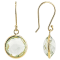 Green Prasiolite 14k Yellow Gold Dangle Earrings 8.00ctw
