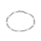 Sterling Silver 4mm Figaro Chain Bracelet