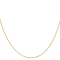 14K Yellow Gold Over Sterling Silver 2.05mm Thin Curb Chain Necklace