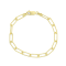 14K Yellow Gold Over Sterling Silver 5mm Paperclip Chain Bracelet