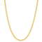 14K Yellow Gold Over Sterling Silver 1.7mm Curb Chain Necklace