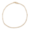 14K Yellow Gold Over Sterling Silver 2.3mm Rosary Snake Chain Anklet