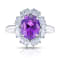 4.94ctw Oval Purple Sapphire and Diamond Platinum Ring