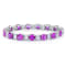 20.92ctw Round Pink Sapphire and Diamond Platinum Bracelet