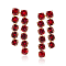 10.16 carat Cushion Ruby Drop Earrings set in 18k Yellow Gold