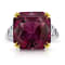 15.28ctw Radiant Cut Purple Spinel and Diamond Platinum Ring