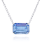 12.12 carat Emerald Blue Sapphire Platinum Pendant