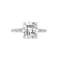 Platinum 2.50 Carat Cushion Diamond and Diamond Ring