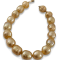 Golden South Sea 9mm Cultured Pearl Bracelet with 14k Yellow Gold Clasp