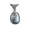 14-15mm Rare Baby Blue Natural Color Baroque South Sea Cultured Pearl Pendant