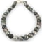 Lustrous, Rich Natural Multi Color Tahitian Cultured Pearls 12-14mm, 20” Strand