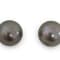 High Luster Tahitian Cultured Pearl 10mm Natural Color Rose Peacock
Earrings with 14K Yellow Gold