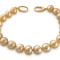 8-9mm Natural Color Golden South Sea Cultured Pearl Bracelet with 18k
Gold Plated Clasp