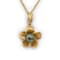 14K Yellow Gold Hawaiian Plumeria with 8.4mm Peacock Natural Color
Tahitian Cultured Pearl Pendant