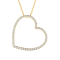 1.07Ct Round White Natural Diamond Valentien Special Heart Pendant in
14KT Yellow Solid Gold