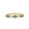 14K Yellow Gold London Blue Topaz and Diamond Stackable Ring