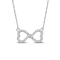 Diamond 0.20Ctw Sterling Silver Pendant With Chain