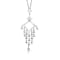 Diamond 0.10Ctw Sterling Silver Pendant With Chain