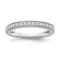 10K White Gold Wedding Band Ring-0.25 cttw
