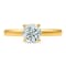 14K Yellow Gold Solitaire Lab Grown Diamond Ring 0.75 cttw