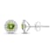 Diamond 0.25Ctw and Peridot Sterling Silver Earring