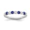 Sterling Silver Diamond and Sapphire Ring 0.16ctw