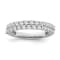 10K White Gold Wedding Band Ring-0.75 cttw