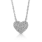 Diamond 0.25Ctw Sterling Silver Heart Pendant With Chain
