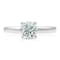 14K White Gold Solitaire Lab Grown Diamond Ring 0.75 cttw