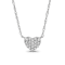 Diamond 0.10Ctw Sterling Silver Heart Pendant With Chain
