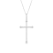 Diamond 0.33Ctw 10k White Gold Cross Pendant With Chain
