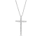 Diamond 0.20Ctw Sterling Silver Cross Pendant With Chain