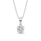 Diamond 0.20Ctw 10k White Gold Pendant With Chain
